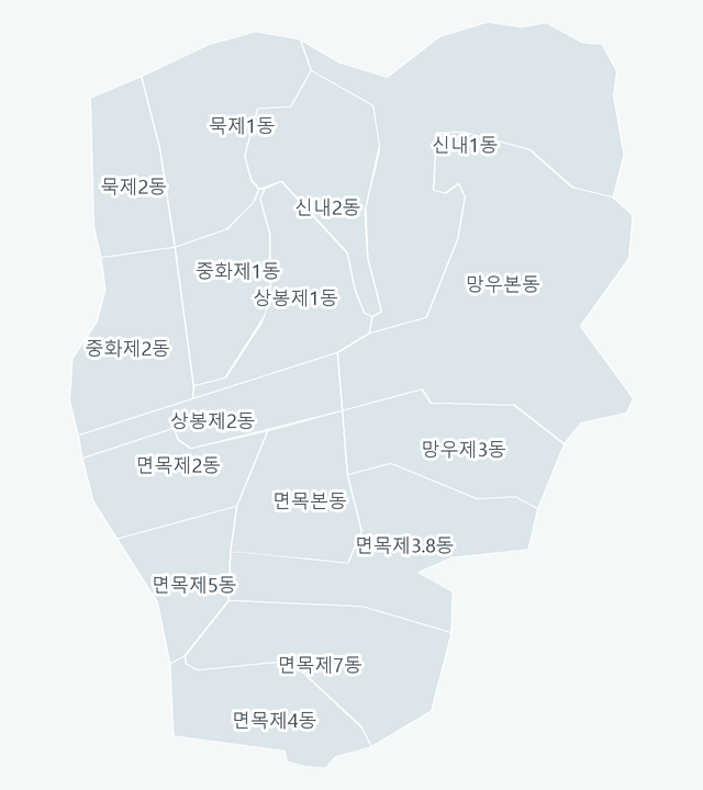중랑구 행정동 경계 지도