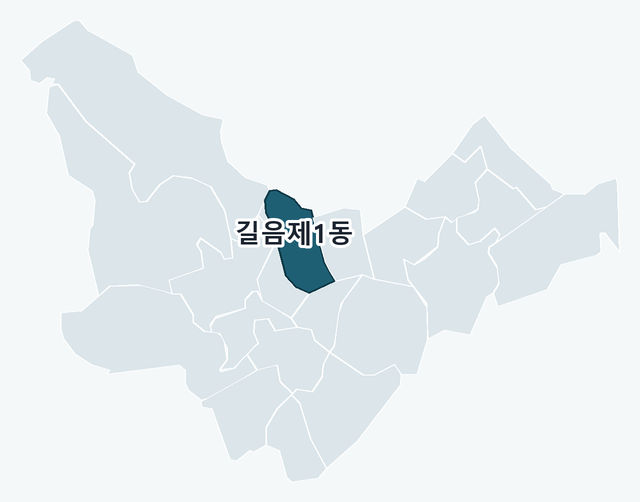 성북구 길음제1동 위치 — 성북구 행정동 경계 지도