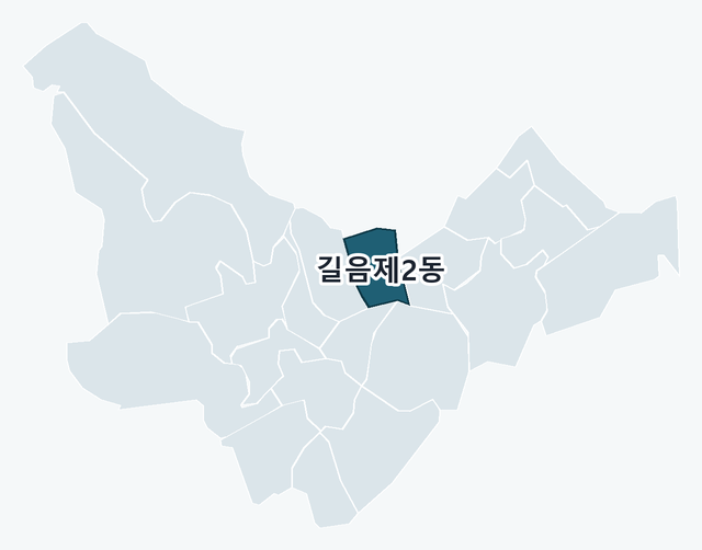 성북구 길음제2동 위치 — 성북구 행정동 경계 지도