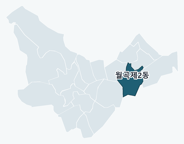 성북구 월곡제2동 위치 — 성북구 행정동 경계 지도