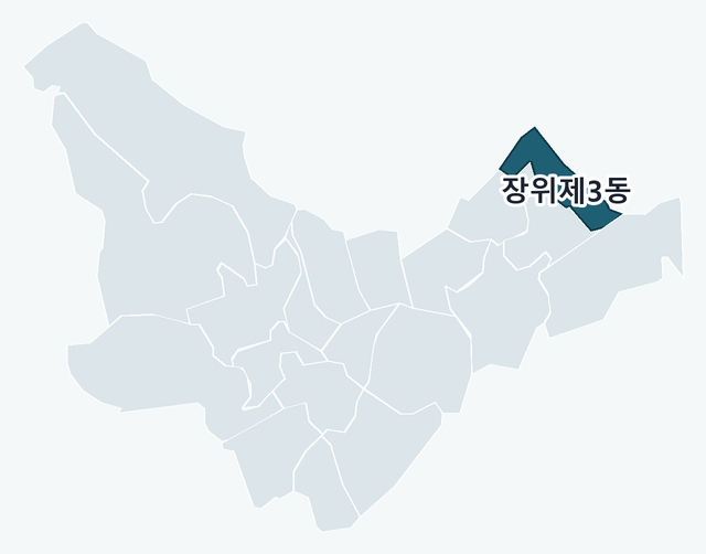 성북구 장위제3동 위치 — 성북구 행정동 경계 지도