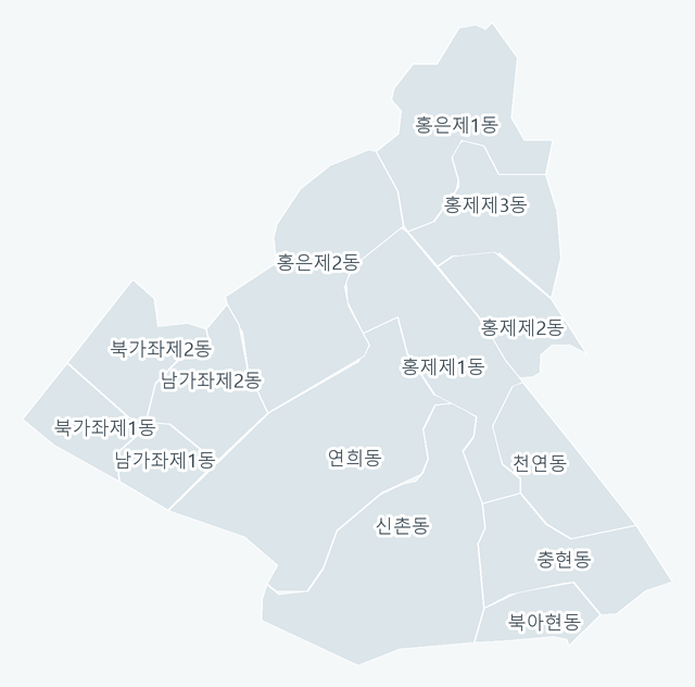 서대문구 행정동 경계 지도