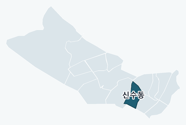 마포구 신수동 위치 — 마포구 행정동 경계 지도