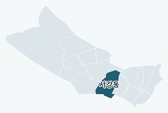 마포구 서강동 위치 — 마포구 행정동 경계 지도