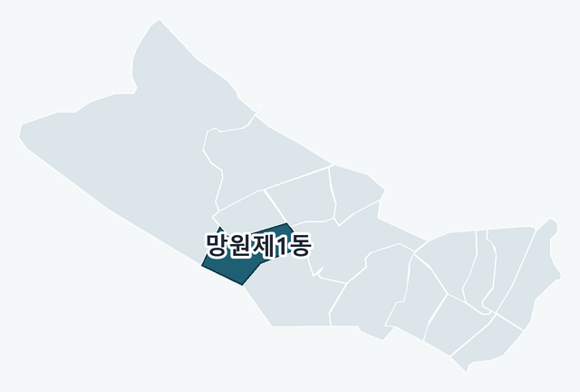 마포구 망원제1동 위치 — 마포구 행정동 경계 지도