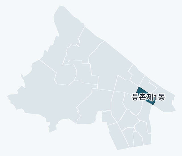 강서구 등촌제1동 위치 — 강서구 행정동 경계 지도