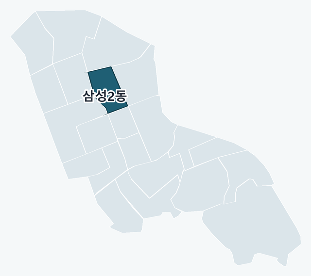 강남구 삼성2동 위치 — 강남구 행정동 경계 지도