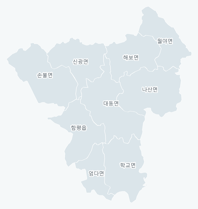 함평군 행정동 경계 지도