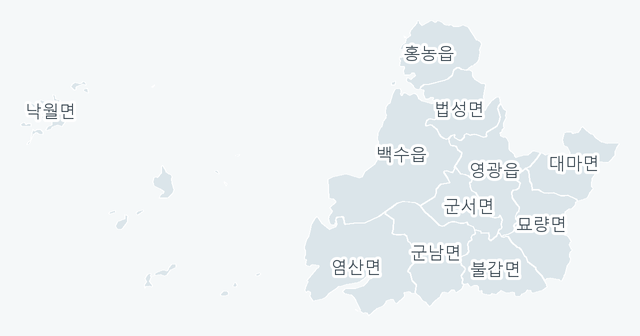 영광군 행정동 경계 지도