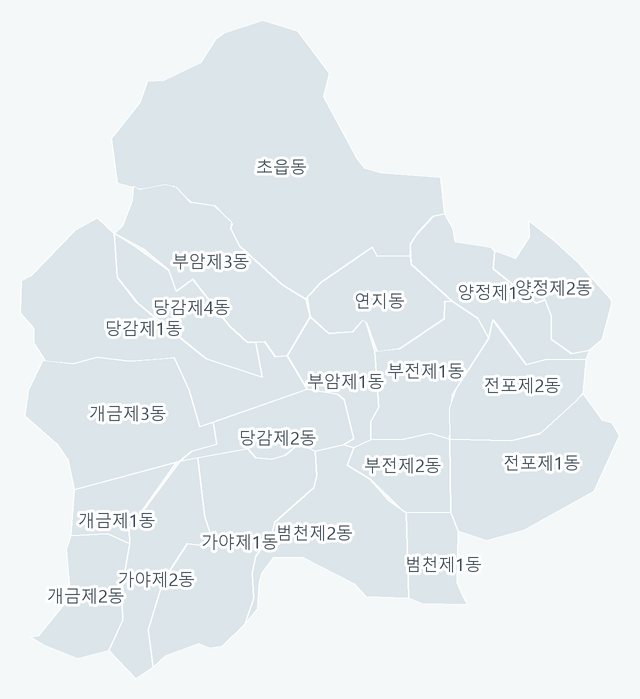 부산진구 행정동 경계 지도