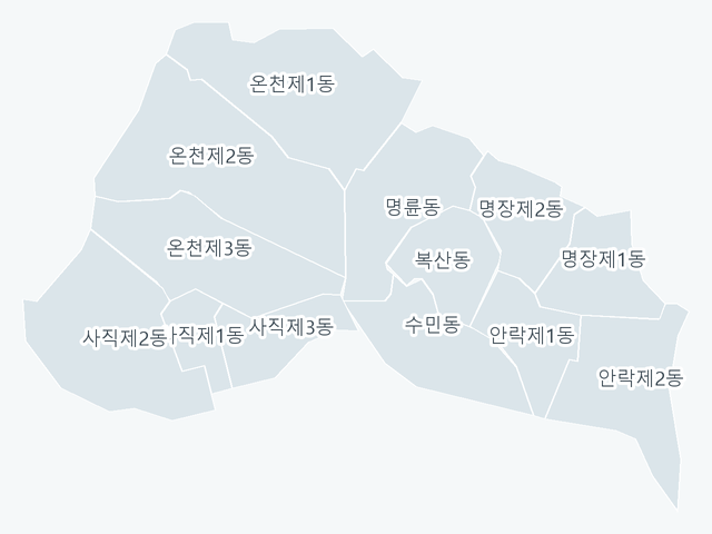 동래구 행정동 경계 지도