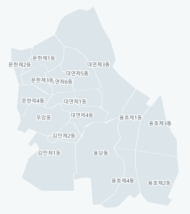 남구 행정동 경계 지도