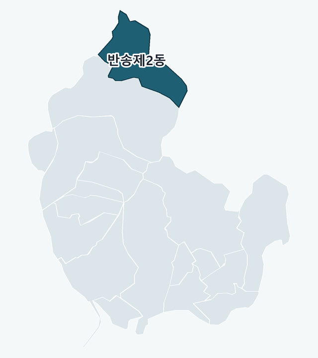 해운대구 반송제2동 위치 — 해운대구 행정동 경계 지도