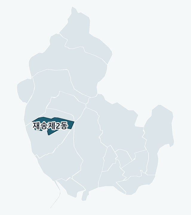 해운대구 재송제2동 위치 — 해운대구 행정동 경계 지도