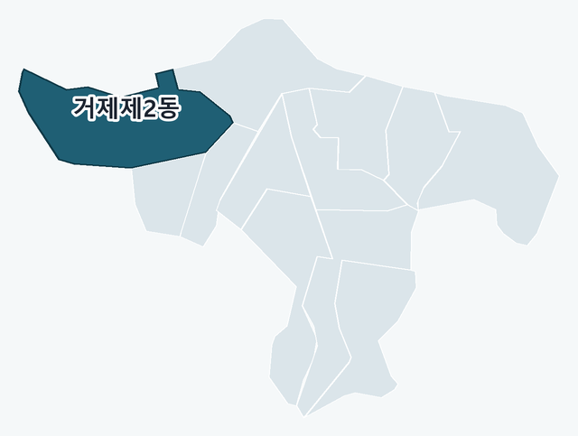 연제구 거제제2동 위치 — 연제구 행정동 경계 지도