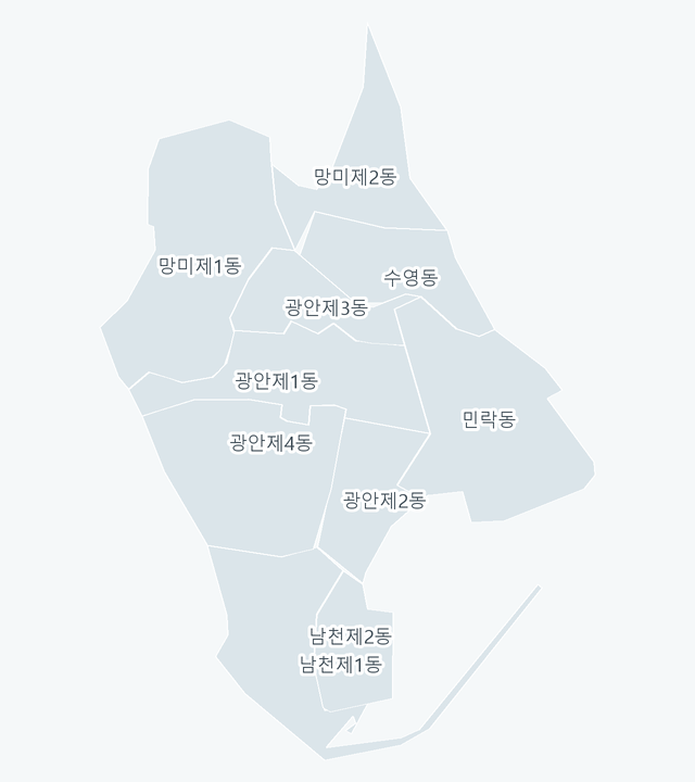 수영구 행정동 경계 지도