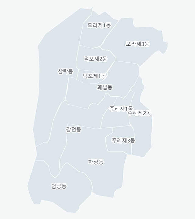 사상구 행정동 경계 지도