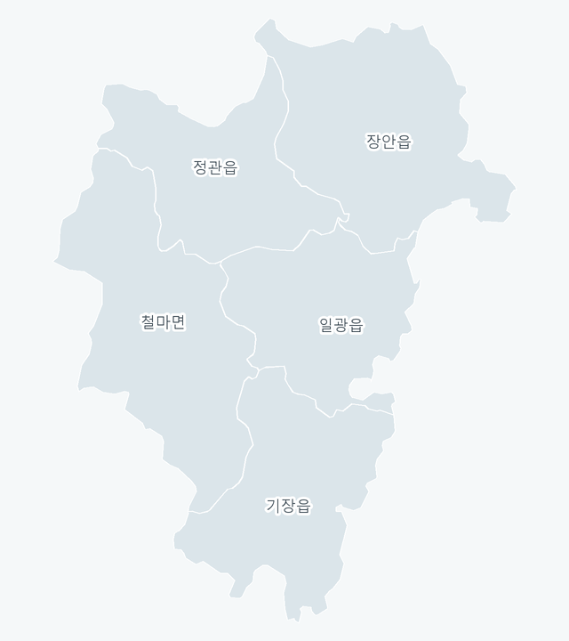 기장군 행정동 경계 지도
