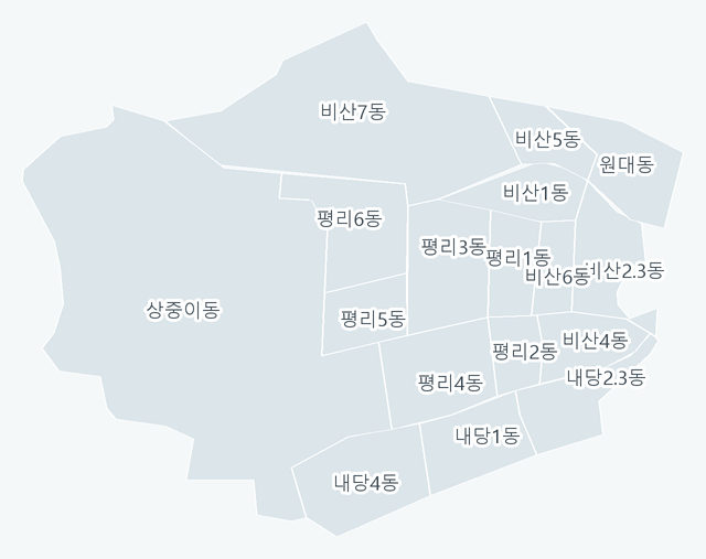 서구 행정동 경계 지도