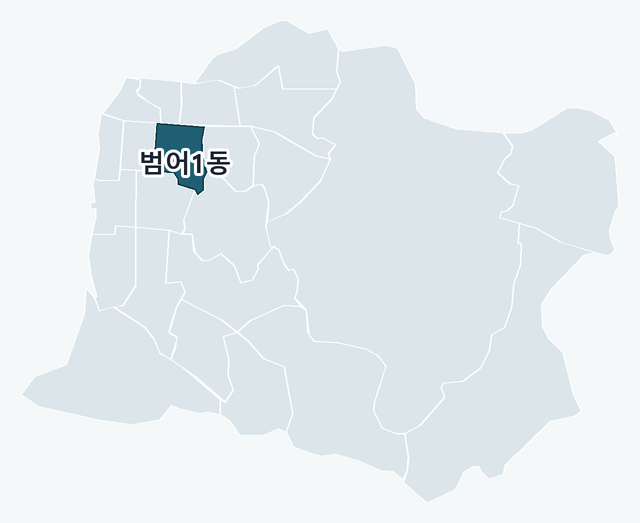 수성구 범어1동 위치 — 수성구 행정동 경계 지도