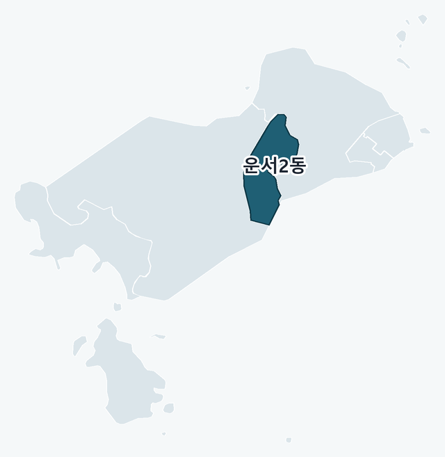 영종구 운서2동 위치 — 영종구 행정동 경계 지도