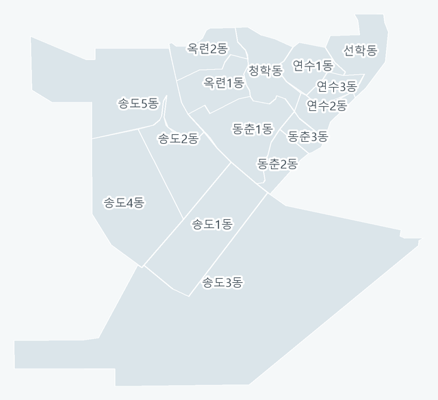연수구 행정동 경계 지도