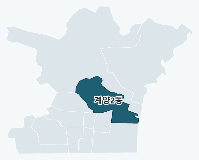 계양구 계양2동 위치 — 계양구 행정동 경계 지도