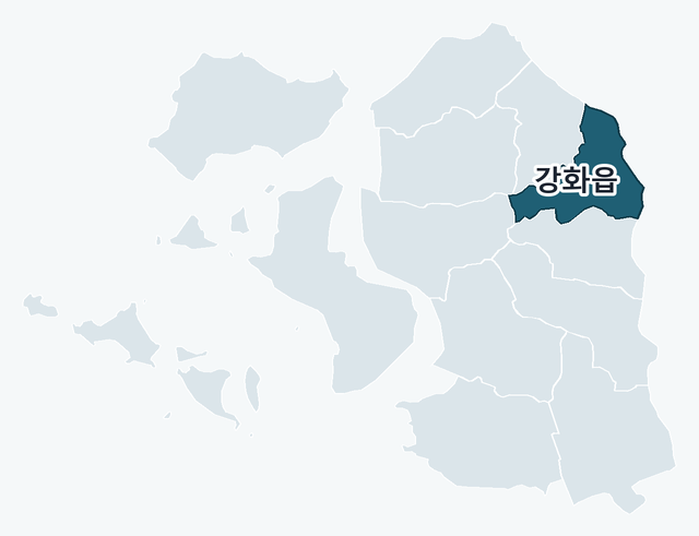 강화군 강화읍 위치 — 강화군 행정동 경계 지도