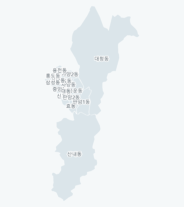 동구 행정동 경계 지도