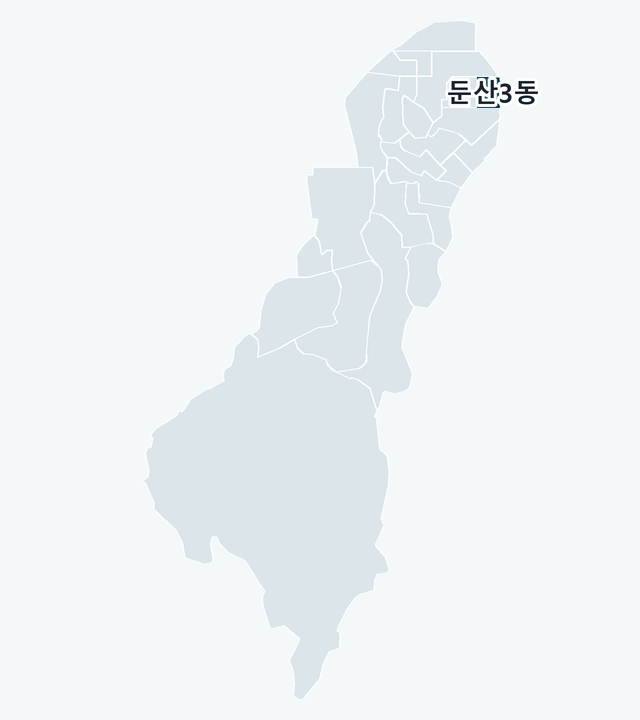 서구 둔산3동 위치 — 서구 행정동 경계 지도