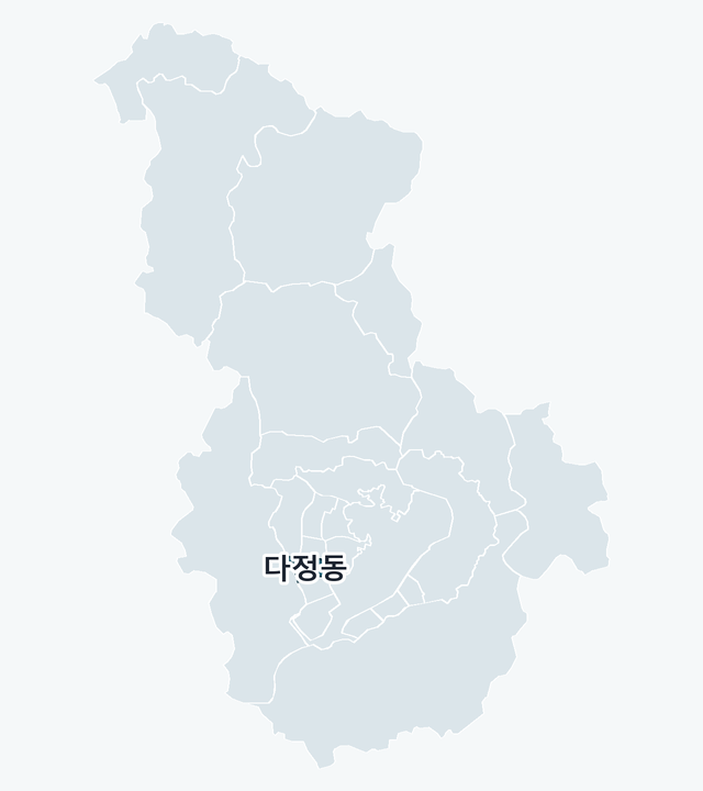 세종특별자치시 다정동 위치 — 세종특별자치시 행정동 경계 지도