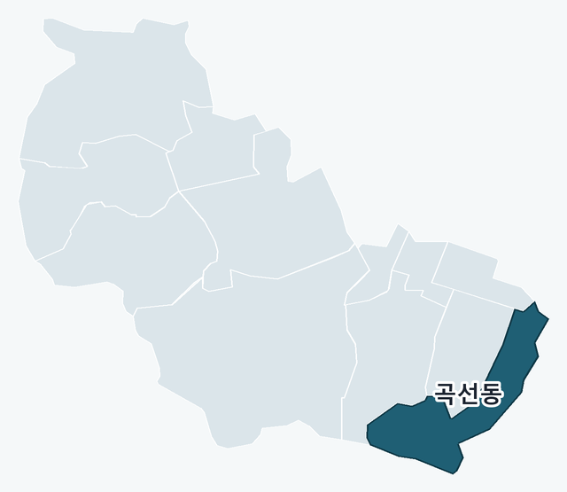 수원시 권선구 곡선동 위치 — 수원시 권선구 행정동 경계 지도