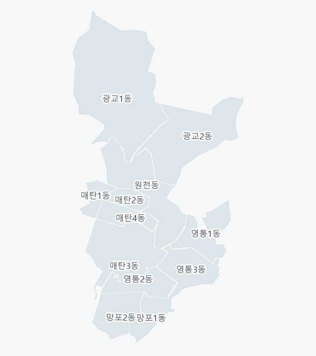 수원시 영통구 행정동 경계 지도