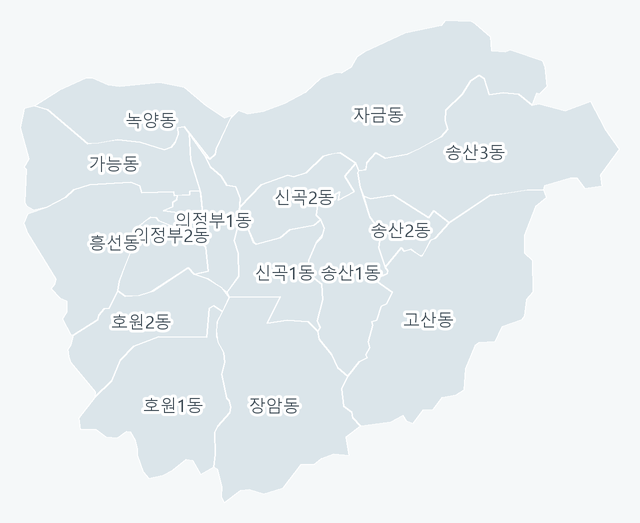 의정부시 행정동 경계 지도