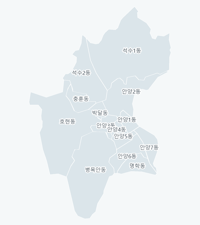 안양시 만안구 행정동 경계 지도