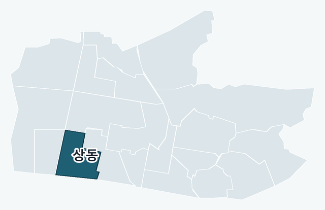 부천시 원미구 상동 위치 — 부천시 원미구 행정동 경계 지도