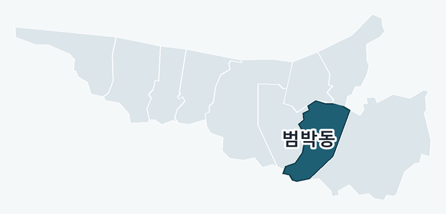 부천시 소사구 범박동 위치 — 부천시 소사구 행정동 경계 지도