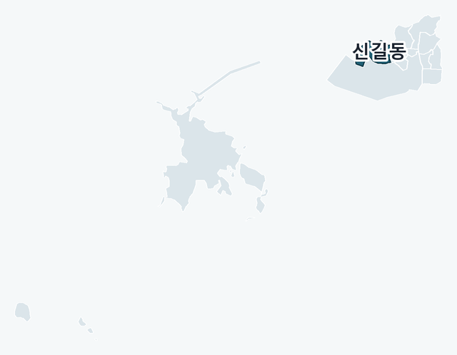안산시 단원구 신길동 위치 — 안산시 단원구 행정동 경계 지도