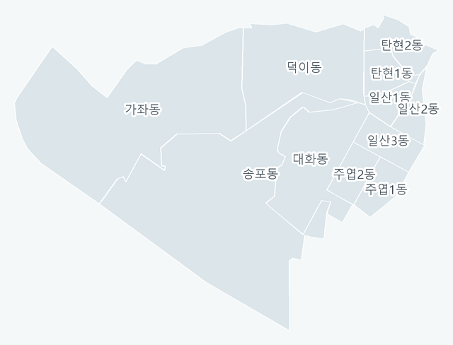 고양시 일산서구 행정동 경계 지도
