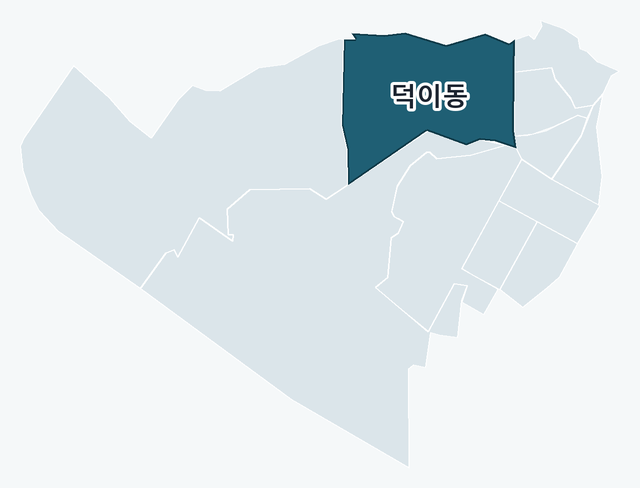 고양시 일산서구 덕이동 위치 — 고양시 일산서구 행정동 경계 지도