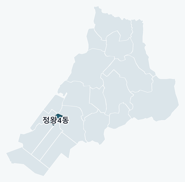 시흥시 정왕4동 위치 — 시흥시 행정동 경계 지도