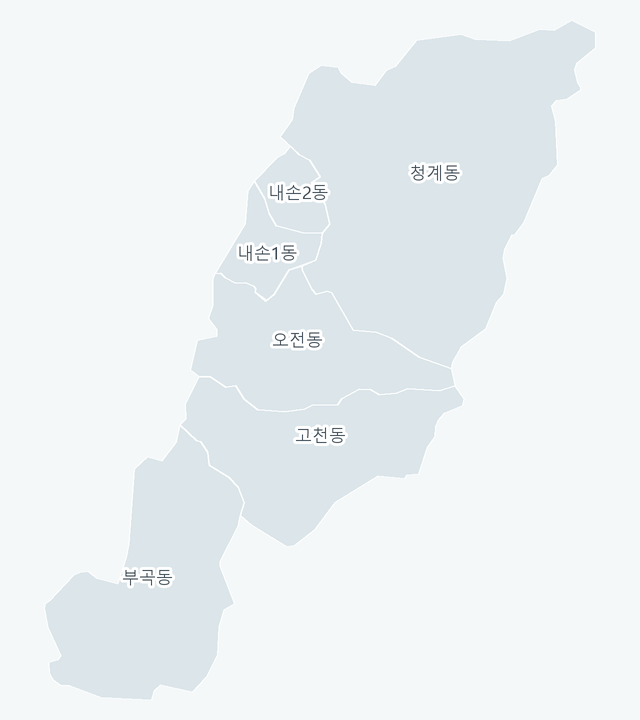 의왕시 행정동 경계 지도