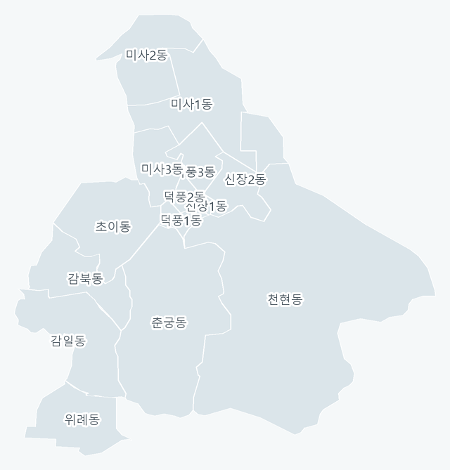 하남시 행정동 경계 지도