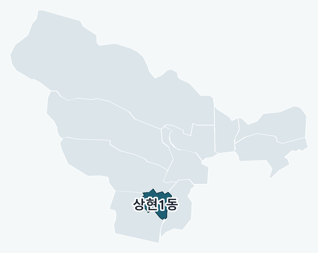 용인시 수지구 상현1동 위치 — 용인시 수지구 행정동 경계 지도