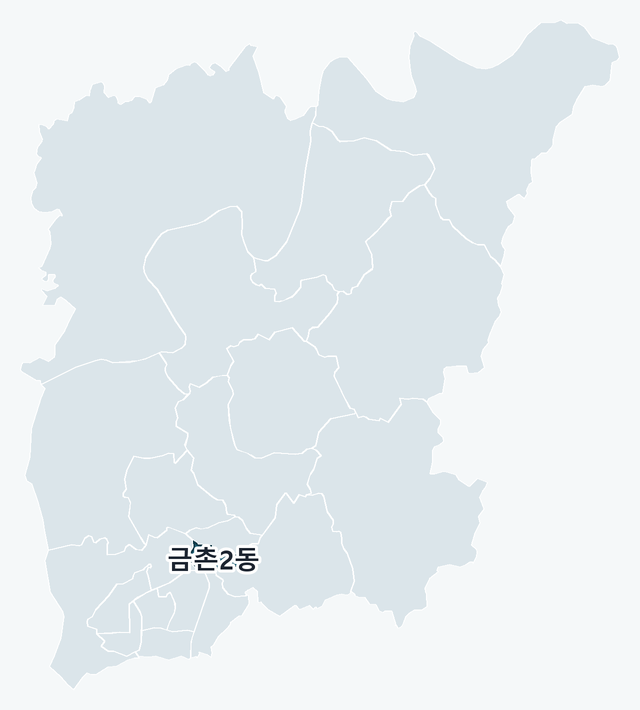 파주시 금촌2동 위치 — 파주시 행정동 경계 지도