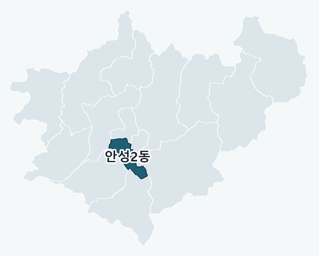 안성시 안성2동 위치 — 안성시 행정동 경계 지도