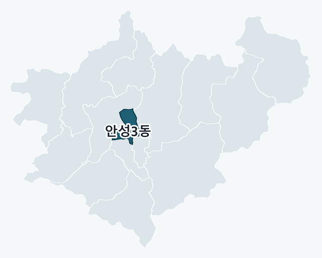 안성시 안성3동 위치 — 안성시 행정동 경계 지도