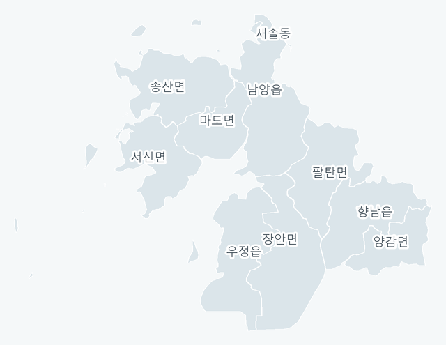 화성시 만세구 행정동 경계 지도