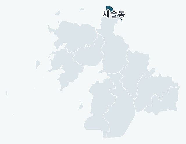 화성시 만세구 새솔동 위치 — 화성시 만세구 행정동 경계 지도