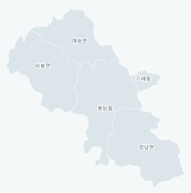 화성시 효행구 행정동 경계 지도
